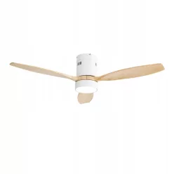   Extralink Nature Flow 52 Smart WiFi mennyezeti ventilátor fából készült lapátokkal, alkalmazásvezérléssel, 132 cm