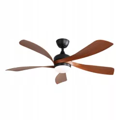   Extralink Grand Walnut 52 Smart WiFi mennyezeti ventilátor, diófa hatású, alkalmazással, 132 cm