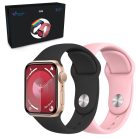 Extralink Lifestyle Smartwatch F89 Gold + Rosa/Schwarz Armband
