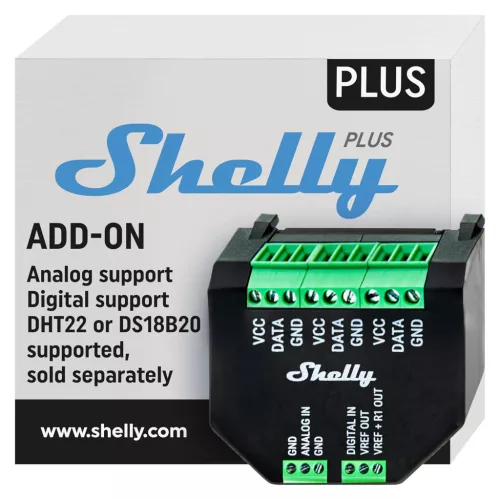 SHELLY Plus Add-On galvanikusan leválasztott szenzorinterfész