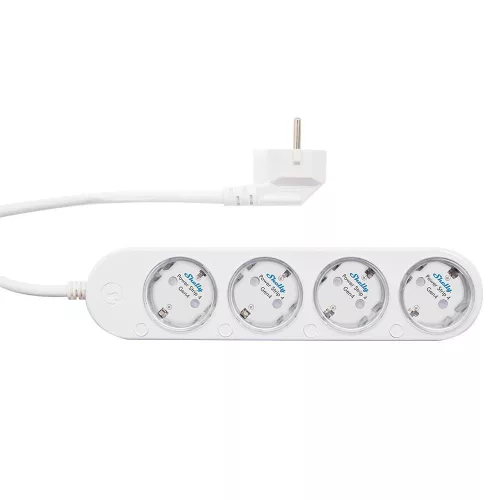 SHELLY Power Strip 4 Gen4 fehér Matter-tanúsítvánnyal rendelkező kompakt okos elosztó