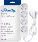 SHELLY Power Strip 4 Gen4 fehér Matter-tanúsítvánnyal rendelkező kompakt okos elosztó
