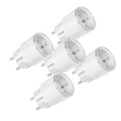 SHELLY Plug S Gen3 MTR dugalj, fehér, 5 db-os csomag