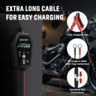 HTRC 3A Autobatterieladegerät, 6V/12V intelligentes automatisches Ladegerät, Erhaltungsladegerät für Autos, Motorräder, Boote,