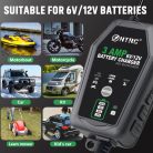 HTRC 3A Autobatterieladegerät, 6V/12V intelligentes automatisches Ladegerät, Erhaltungsladegerät für Autos, Motorräder, Boote,
