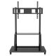 Techly, mobil állvány, LED, LCD, PDP TV-khez, 5-100 hüvelyk, 150 kg, polccal