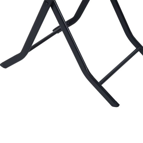 Black Forest kerti bútor szett, két szék + fekete asztal