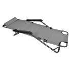 Faltbarer Gartenliegestuhl mit Kissen, Black Forest, grau