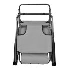 Faltbarer Gartenliegestuhl mit Kissen, Black Forest, grau