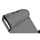 Faltbarer Gartenliegestuhl mit Kissen, Black Forest, grau