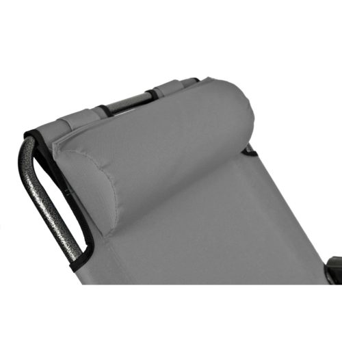 Faltbarer Gartenliegestuhl mit Kissen, Black Forest, grau