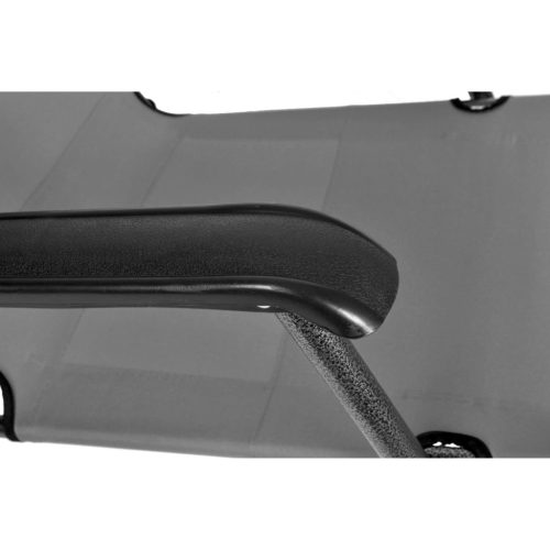 Faltbarer Gartenliegestuhl mit Kissen, Black Forest, grau