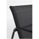 Black Forest Garden furniture set, textilene two chairs + sunbed + folding table black