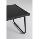 Black Forest Garden furniture set, textilene two chairs + sunbed + folding table black