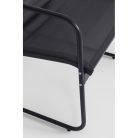 Black Forest Garden furniture set, textilene two chairs + sunbed + folding table black
