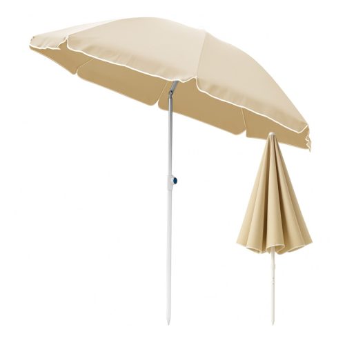 Black Forest Kompakt-Strandschirm, 1,8 m beige
