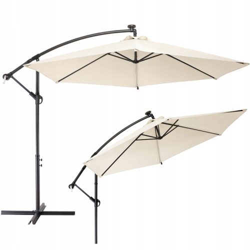 Black Forest Garden umbrella, 3m large cantilever beige
