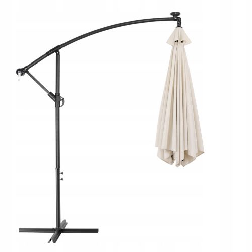 Black Forest Garden umbrella, 3m large cantilever beige