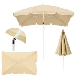 Black Forest Klappbarer Garten-Sonnenschirm, 2m Beige