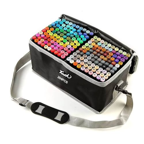 Extralink alcohol marker set, 204 colors, double-ended