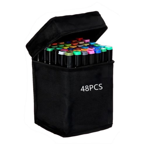 Extralink alkoholos markerkészlet, 48 szín, kétvégű