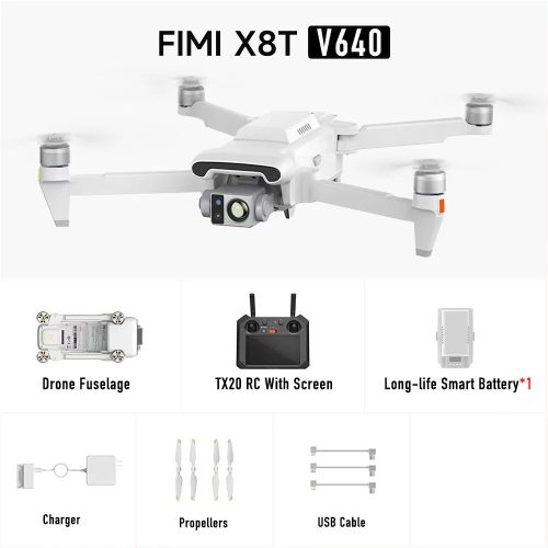 FIMI X8T V640 Standard + TX20 controller drone — thermal camera, 1× battery, 4K, GPS, up to 20 km range