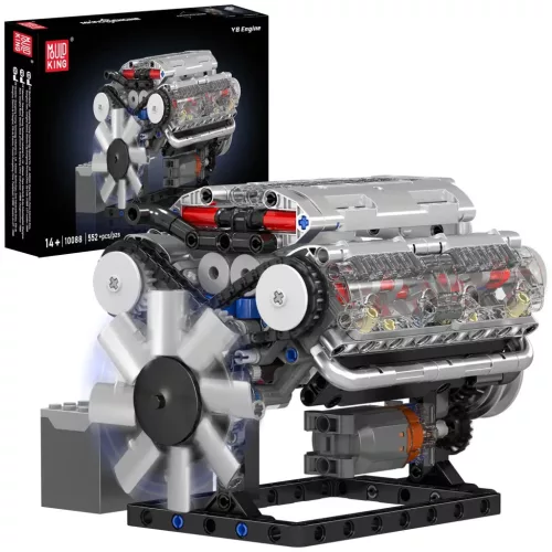 Mould King V8 Motor Bausatz 10088S - 552 Teile, Motorisiertes Modell