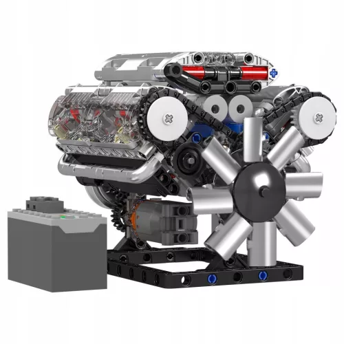 Mould King V8 Motor Bausatz 10088S - 552 Teile, Motorisiertes Modell