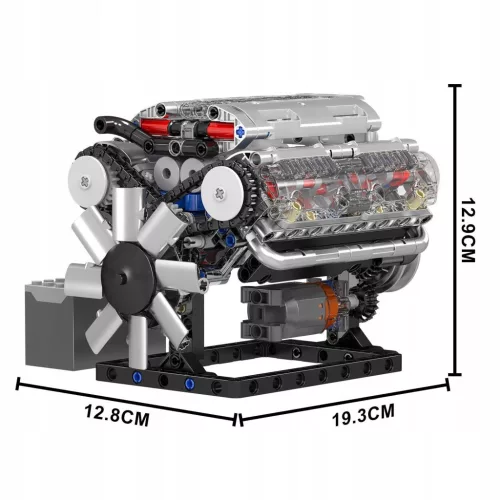 Mould King V8 Motor Bausatz 10088S - 552 Teile, Motorisiertes Modell