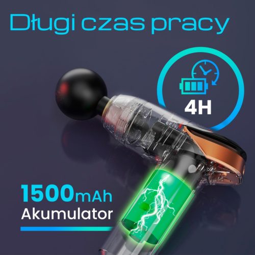 Extralink Lite Muscle Massager, 3200 RPM, 6 Interchangeable Heads