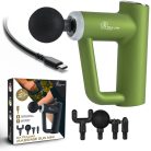Extralink Mini Green Muscle Massager, 4 Interchangeable Heads