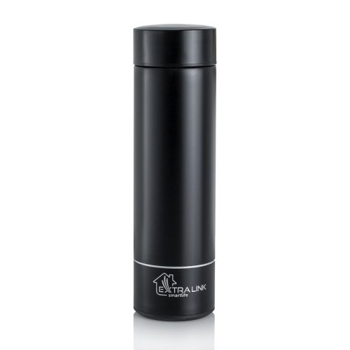 Extralink Smart Travel Mug, schwarzer Thermobecher mit LED-Display