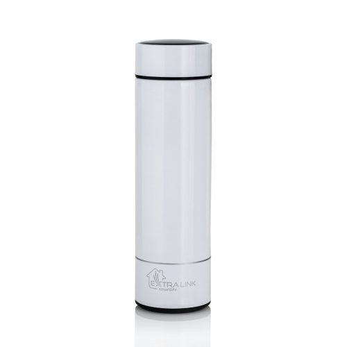 Extralink Smart Travel Mug, weißer Thermobecher mit Temperaturanzeige