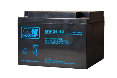 MPLPower MW 26-12 12V 26Ah AGM VRLA akkumulátor