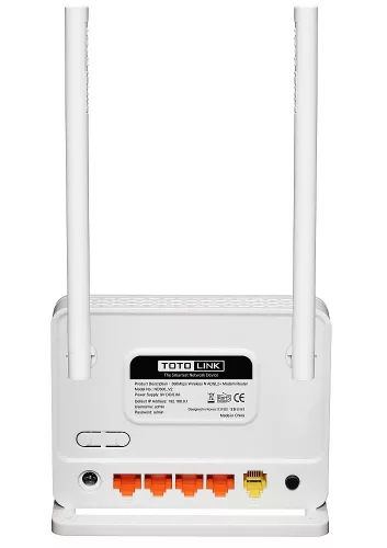Totolink ND300 V2 | WiFi Router | 300Mb/s, 2,4GHz, 3x RJ45 100Mb/s,1x RJ11, ADSL2/2+, 2x 5dBi
