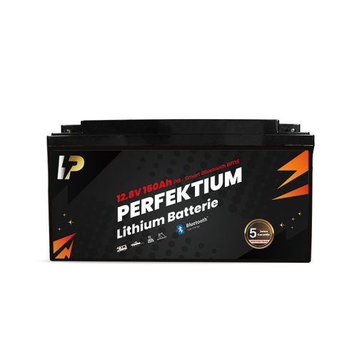 Perfektium PB sorozat 12.8V 150Ah Lítium LiFePO4 akkumulátor (BMS, Bluetooth) Napelemes rendszerekhez, Lakóautókhoz, Hajókhoz