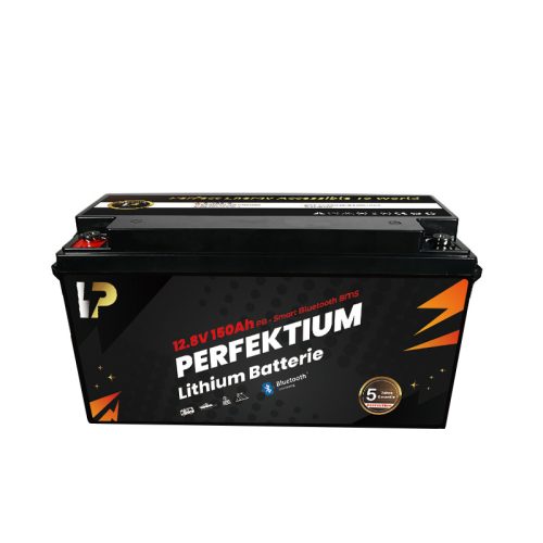 Perfektium PB series 12.8V 150Ah Lithium LiFePO4 battery (BMS, Bluetooth) for solar systems, motorhomes, boats
