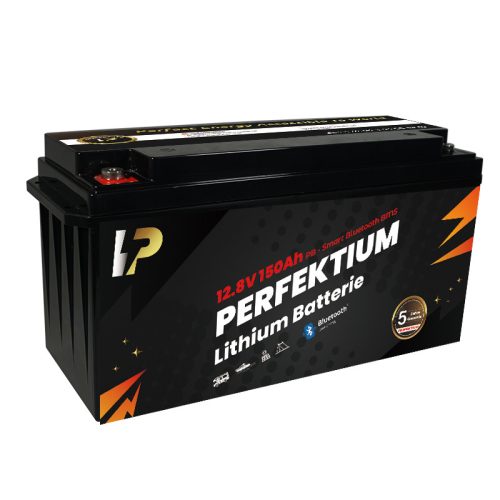 Perfektium PB series 12.8V 150Ah Lithium LiFePO4 battery (BMS, Bluetooth) for solar systems, motorhomes, boats