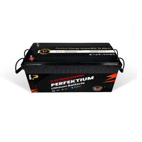 Perfektium PB series 12.8V 200Ah Lithium LiFePO4 battery (BMS, Bluetooth) for solar systems, RVs, boats