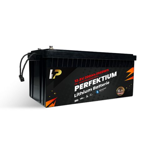 Perfektium PB series 12.8V 200Ah Lithium LiFePO4 battery (BMS, Bluetooth) for solar systems, RVs, boats