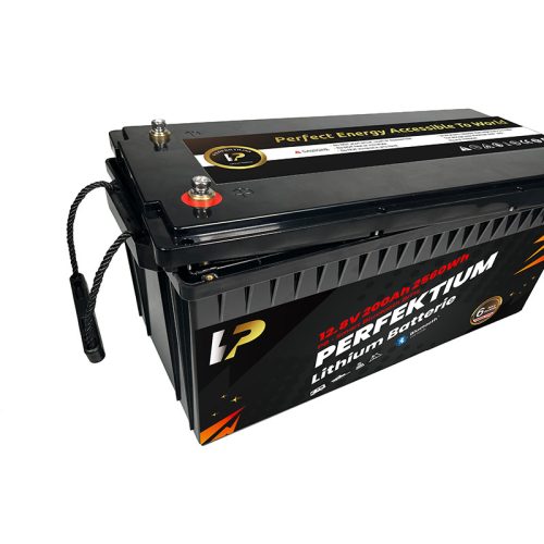 Perfektium PB series 12.8V 200Ah Lithium LiFePO4 battery (BMS, Bluetooth) for solar systems, RVs, boats