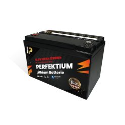   Perfektium PB sorozat 12.8V 100Ah Lítium LiFePO4 akkumulátor (BMS, Bluetooth) Napelemes rendszerekhez, Lakóautókhoz, Hajókhoz