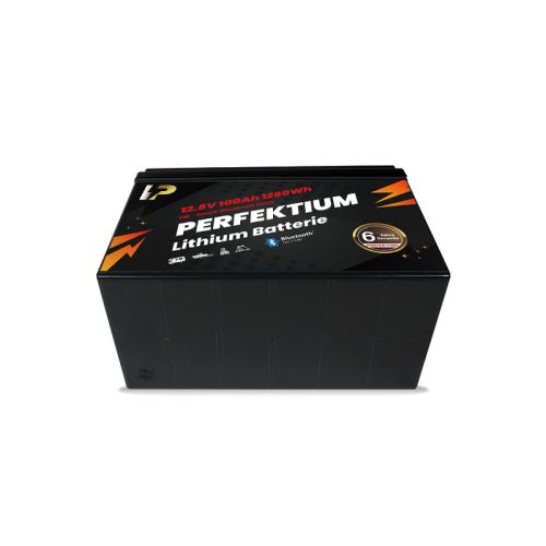 Perfektium PB series 12.8V 100Ah Lithium LiFePO4 battery (BMS, Bluetooth) for solar systems, motorhomes, boats