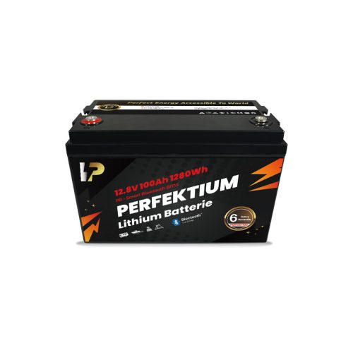 Perfektium PB series 12.8V 100Ah Lithium LiFePO4 battery (BMS, Bluetooth) for solar systems, motorhomes, boats