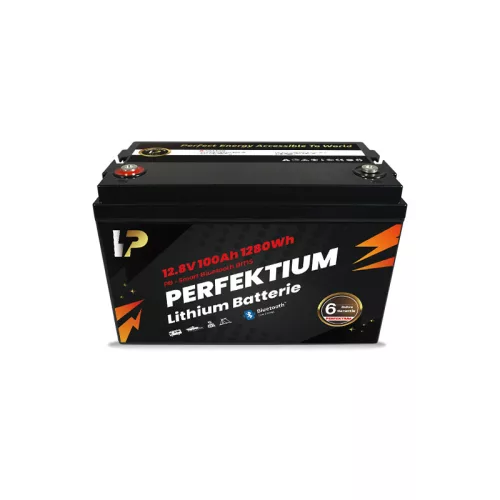 Perfektium PB-Serie 25.6V 100Ah Lithium LiFePO4 Akku (BMS, Bluetooth) für Solarsysteme, Wohnmobile, Boote