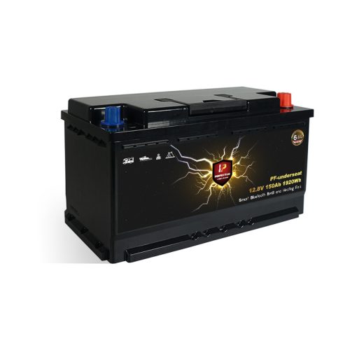 Perfektium PF sorozat 12.8V 150Ah Ülés alatti Lítium LiFePO4 akkumulátor (BMS, Bluetooth, Fűtőfólia) napelemes rendszerekhez, lakóautókhoz, hajókhoz
