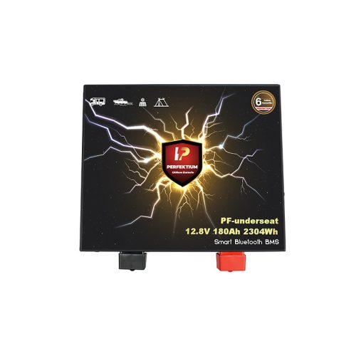 Perfektium PF series 12.8V 200Ah Underseat Lithium LiFePO4 battery (BMS, Bluetooth) for solar systems, RVs, boats