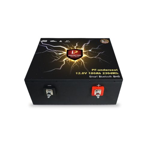 Perfektium PF series 12.8V 200Ah Underseat Lithium LiFePO4 battery (BMS, Bluetooth) for solar systems, RVs, boats