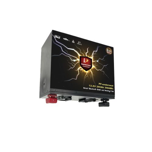 Perfektium PF Series 12.8V 280Ah Underseat Lithium LiFePO4 Battery (BMS, Bluetooth, Heating Film) for Solar Systems, RVs, Boats