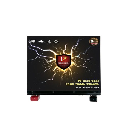 Perfektium PF Series 12.8V 280Ah Underseat Lithium LiFePO4 Battery (BMS, Bluetooth) for Solar Systems, RVs, Boats